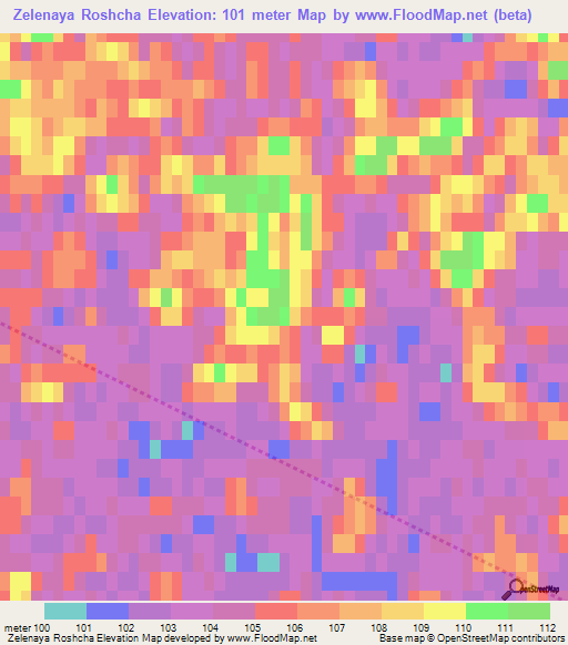 Zelenaya Roshcha,Russia Elevation Map