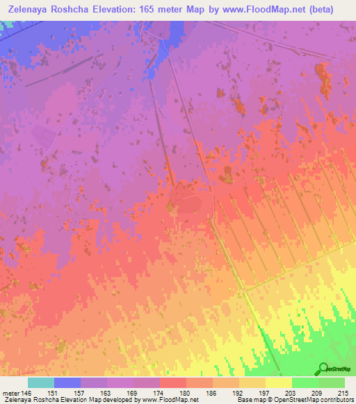 Zelenaya Roshcha,Russia Elevation Map