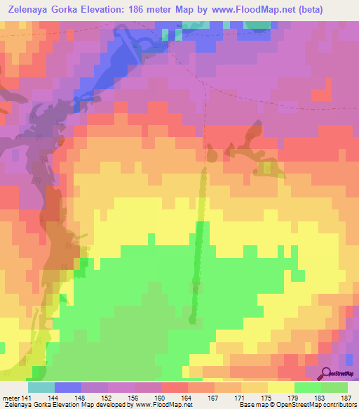 Zelenaya Gorka,Russia Elevation Map