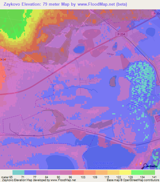 Zaykovo,Russia Elevation Map