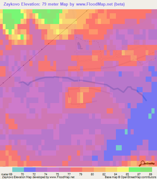 Zaykovo,Russia Elevation Map