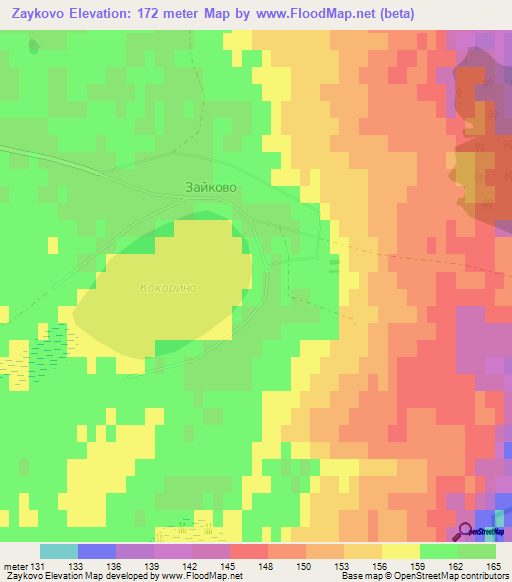 Zaykovo,Russia Elevation Map