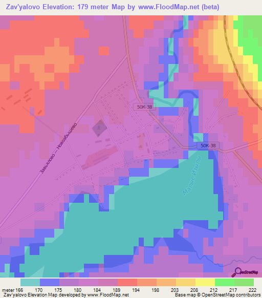 Zav'yalovo,Russia Elevation Map