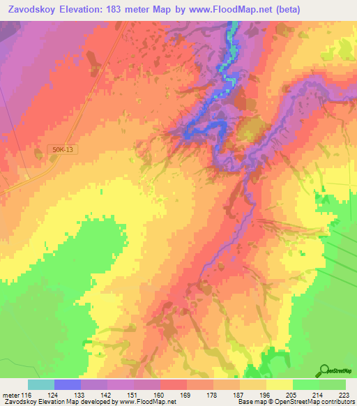 Zavodskoy,Russia Elevation Map