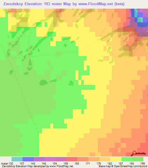 Zavodskoy,Russia Elevation Map