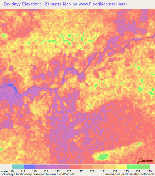 Zavidnyy,Russia Elevation Map