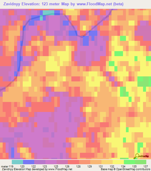 Zavidnyy,Russia Elevation Map