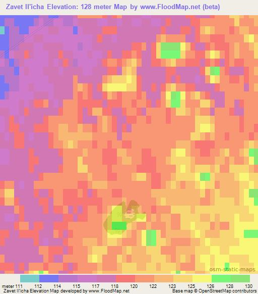 Zavet Il'icha,Russia Elevation Map