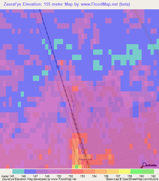 Zaural'ye,Russia Elevation Map