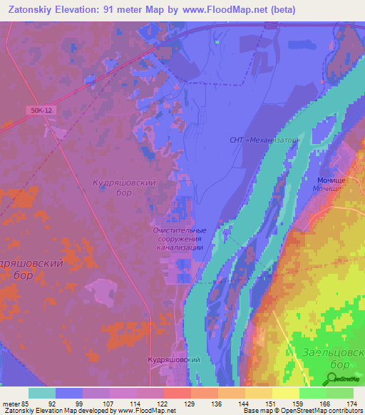 Zatonskiy,Russia Elevation Map