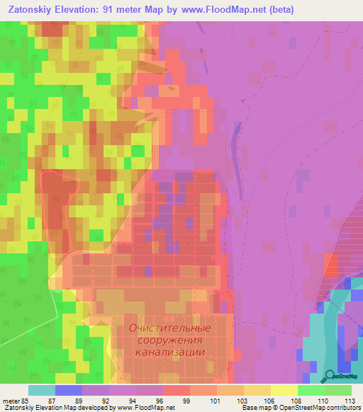 Zatonskiy,Russia Elevation Map