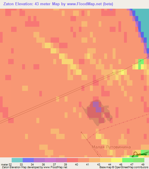 Zaton,Russia Elevation Map