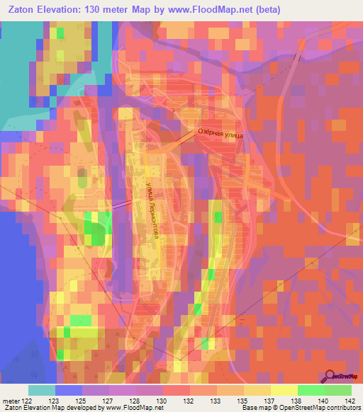 Zaton,Russia Elevation Map