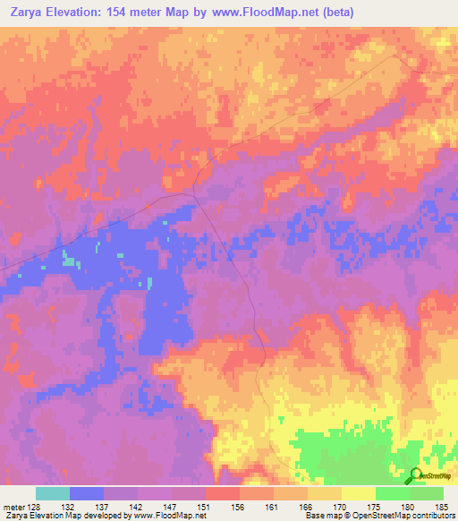 Zarya,Russia Elevation Map