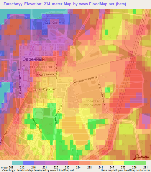 Zarechnyy,Russia Elevation Map