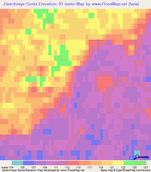 Zarechnaya Gorka,Russia Elevation Map