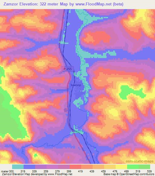 Zamzor,Russia Elevation Map