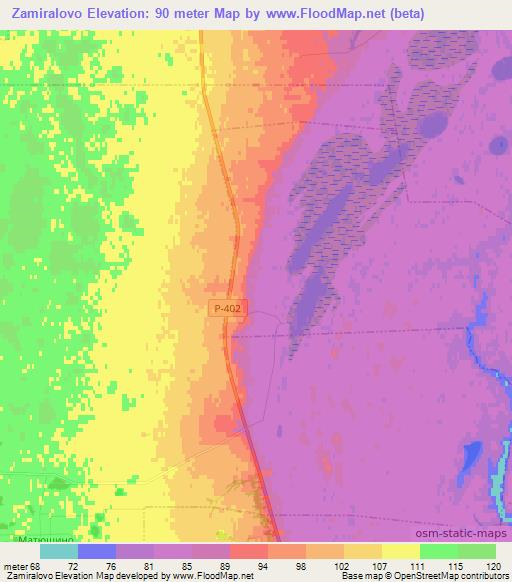 Zamiralovo,Russia Elevation Map