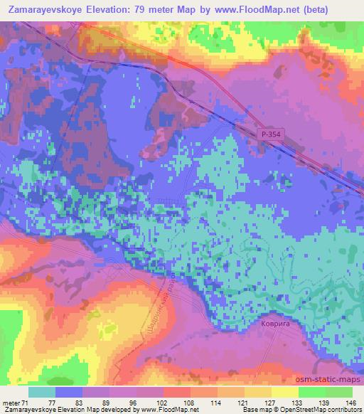 Zamarayevskoye,Russia Elevation Map