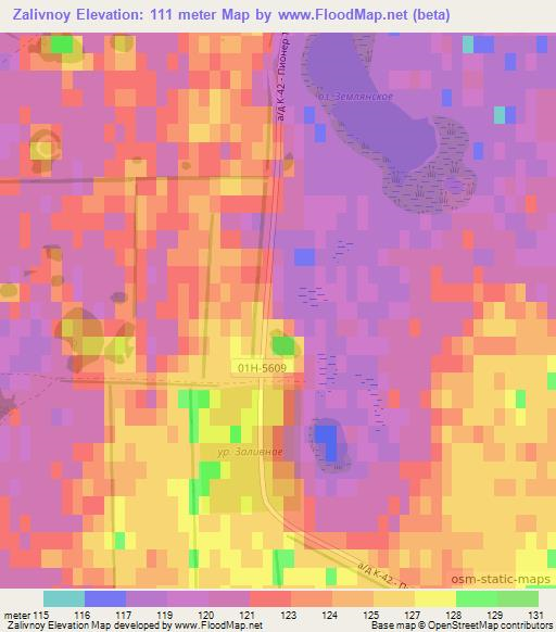 Zalivnoy,Russia Elevation Map