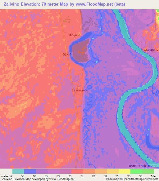 Zalivino,Russia Elevation Map