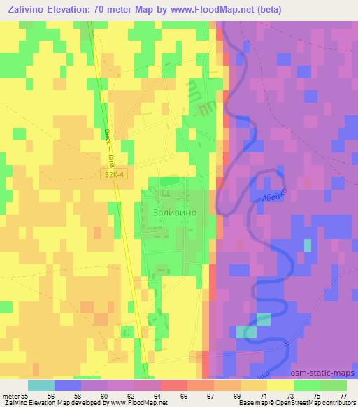 Zalivino,Russia Elevation Map