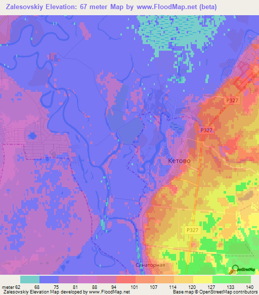 Zalesovskiy,Russia Elevation Map