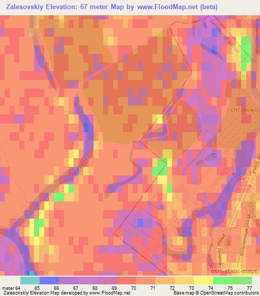 Zalesovskiy,Russia Elevation Map