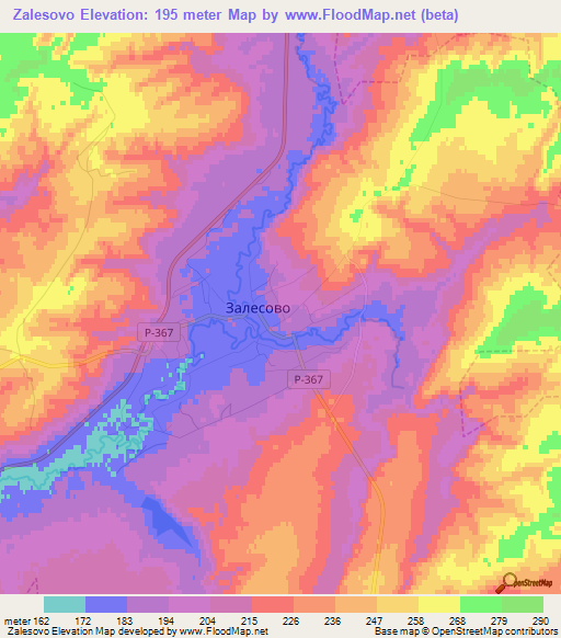 Zalesovo,Russia Elevation Map