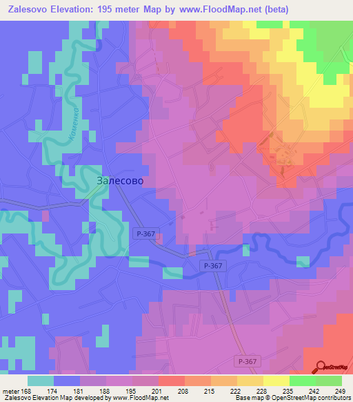 Zalesovo,Russia Elevation Map