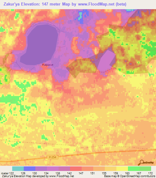 Zakur'ya,Russia Elevation Map