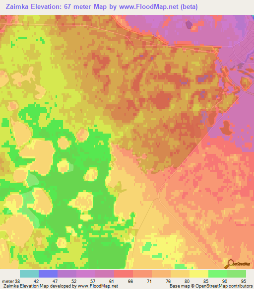 Zaimka,Russia Elevation Map