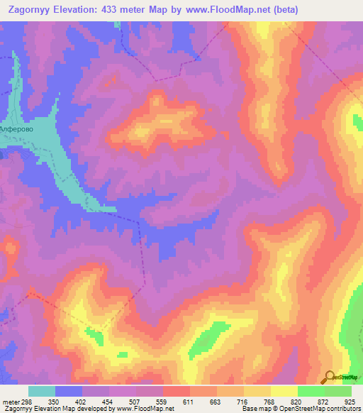 Zagornyy,Russia Elevation Map