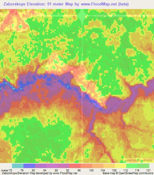 Zaborskoye,Russia Elevation Map