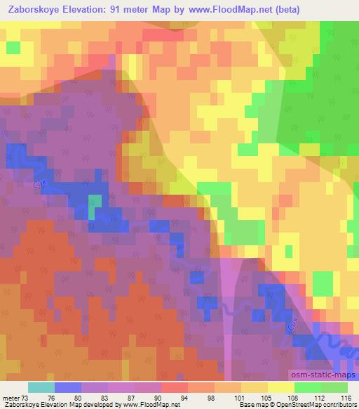 Zaborskoye,Russia Elevation Map