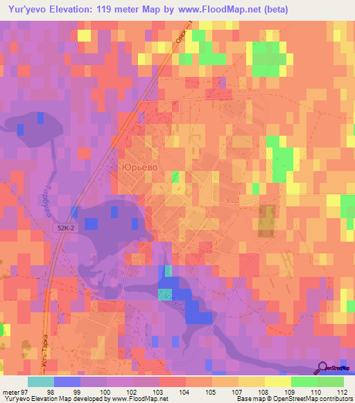 Yur'yevo,Russia Elevation Map