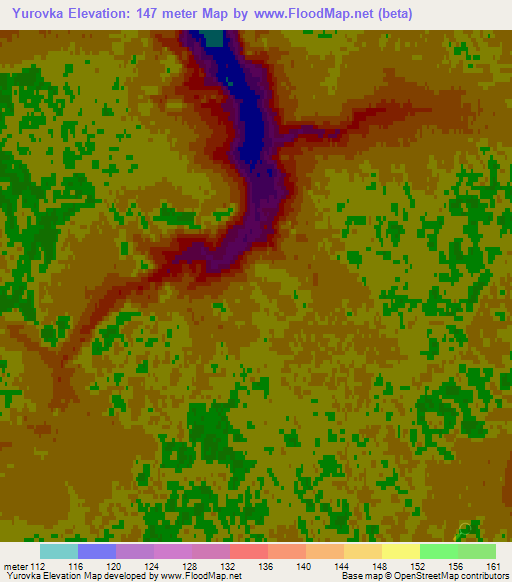 Yurovka,Russia Elevation Map