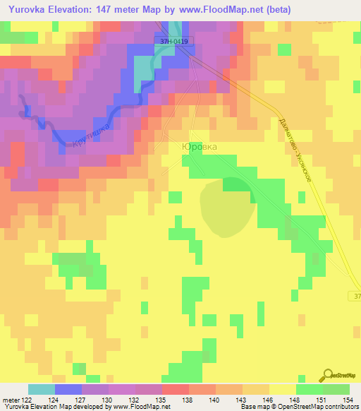 Yurovka,Russia Elevation Map