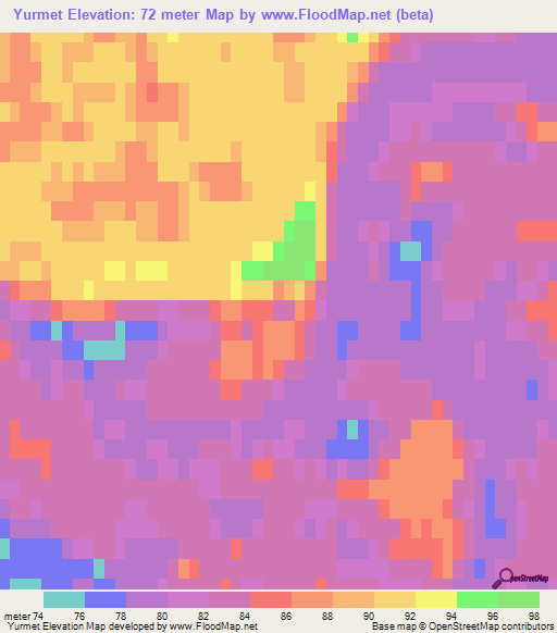 Yurmet,Russia Elevation Map