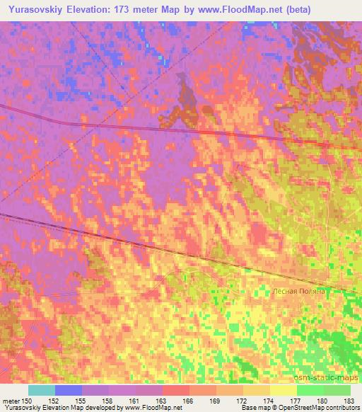 Yurasovskiy,Russia Elevation Map