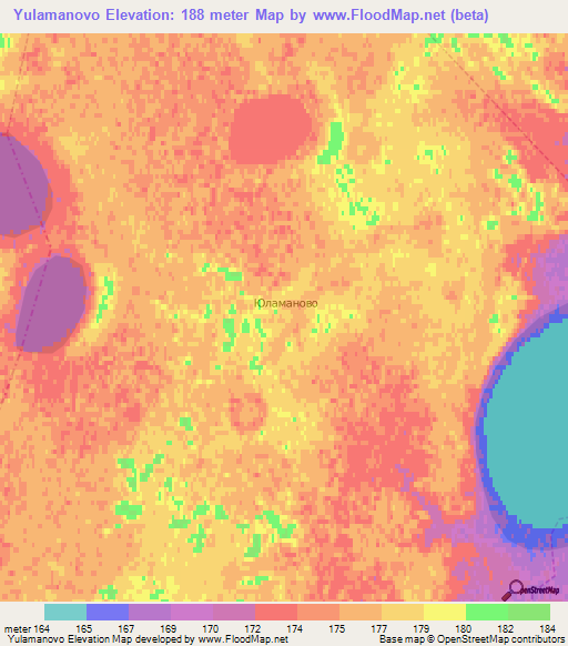 Yulamanovo,Russia Elevation Map