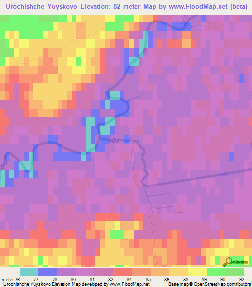 Urochishche Yuyskovo,Russia Elevation Map