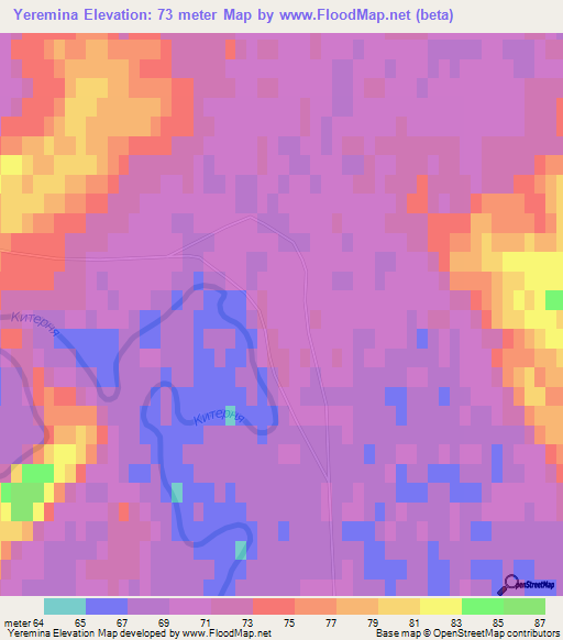 Yeremina,Russia Elevation Map