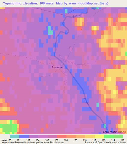 Yepanchino,Russia Elevation Map