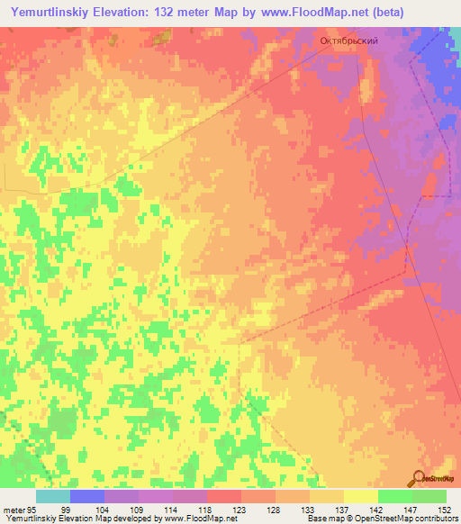 Yemurtlinskiy,Russia Elevation Map