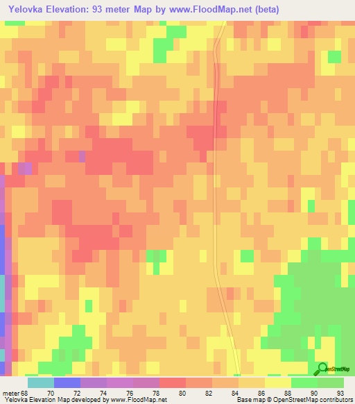 Yelovka,Russia Elevation Map