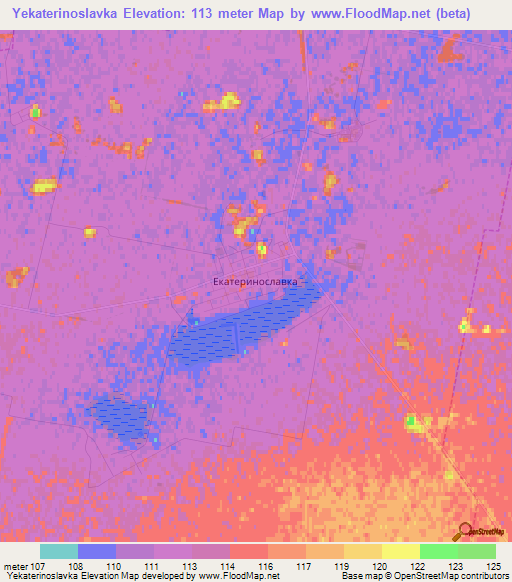 Yekaterinoslavka,Russia Elevation Map