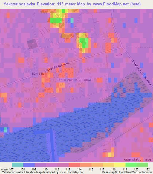 Yekaterinoslavka,Russia Elevation Map