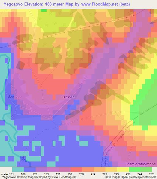 Yegozovo,Russia Elevation Map