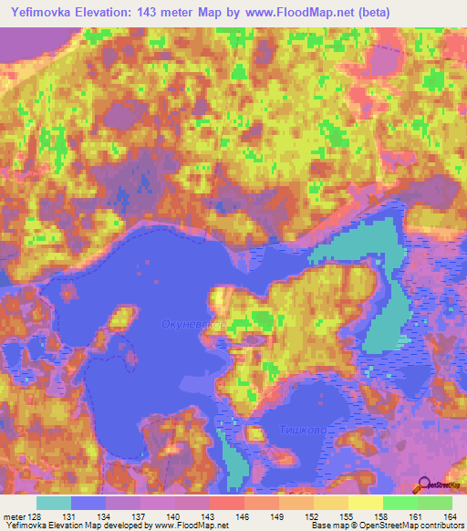 Yefimovka,Russia Elevation Map